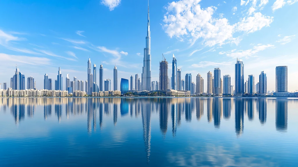 迪拜天际线画册素材