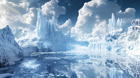 冰雪世界立体画