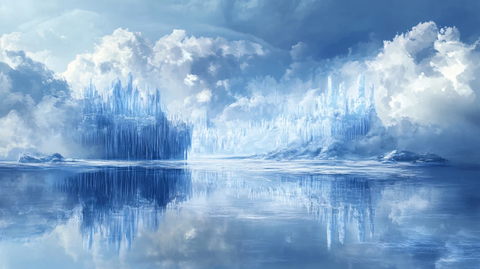 蓝色梦幻山水风情