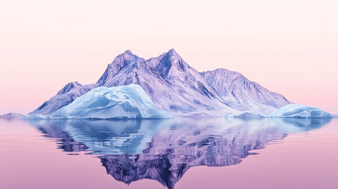 粉红色的超现实山脉