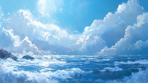 宽幅海景图