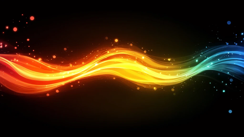 流光渐变彩色炫酷飘带