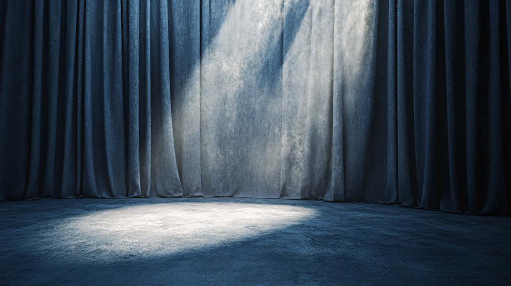 金色渐变幕布背景