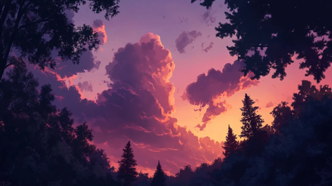 日本动漫风格晚霞