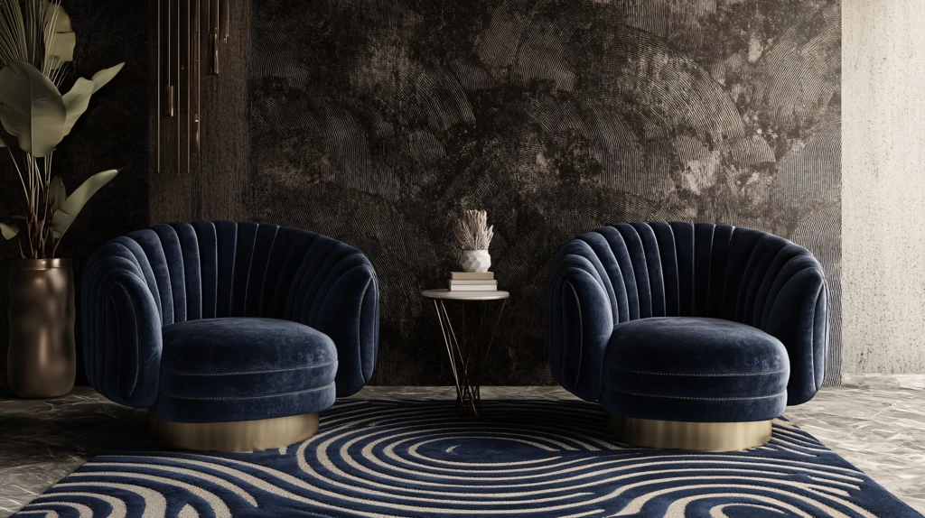 蓝色丝绒家具