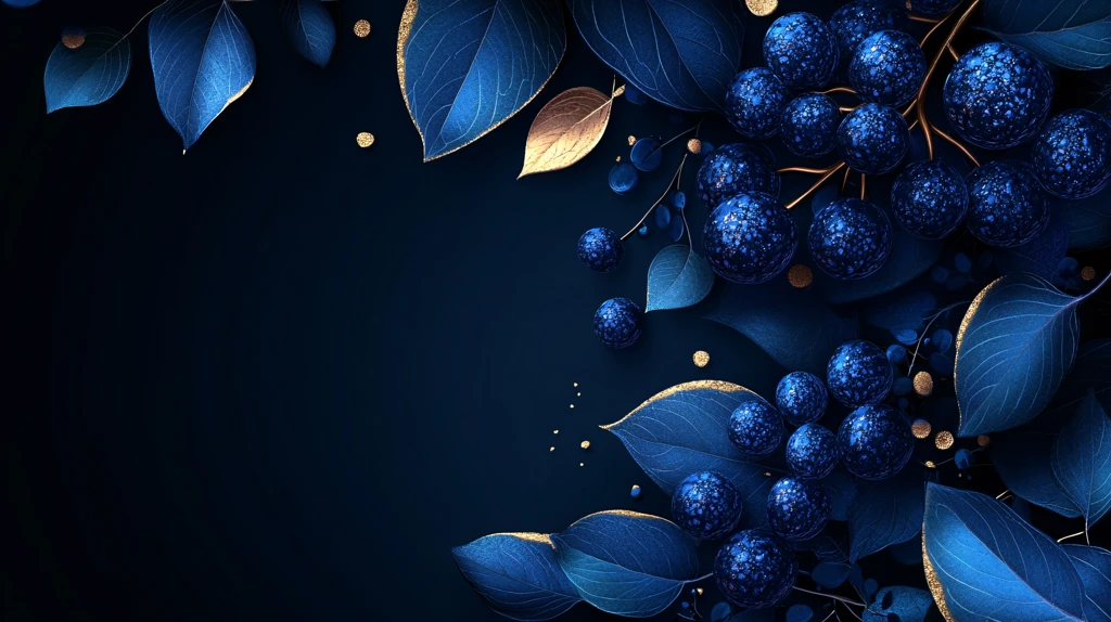 蓝莓水果包装插画