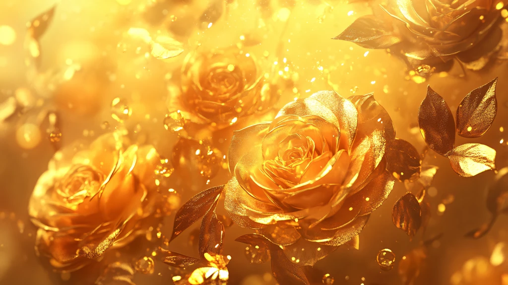金色玫瑰花背景