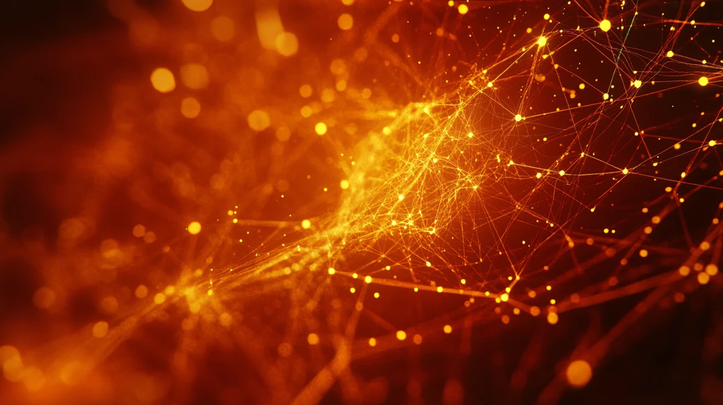 橙色科技信息网络光线