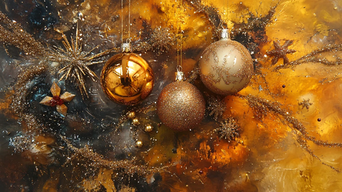 金色壁纸圣诞节素材