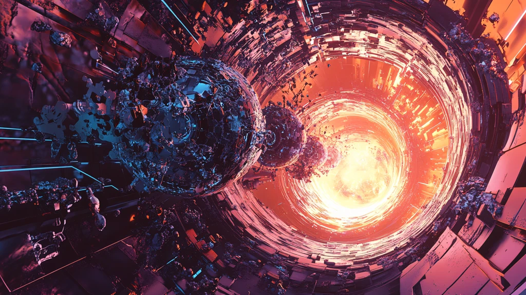 科技网络连接隧道