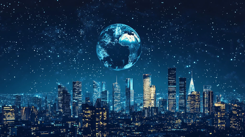 现代科技炫光城市