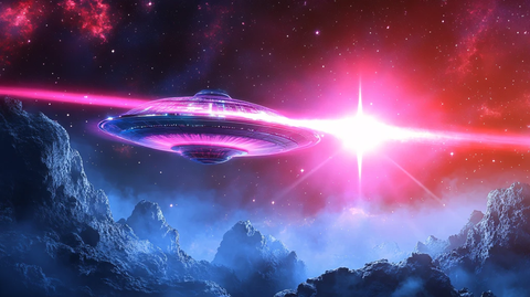 飞碟科幻电影背景