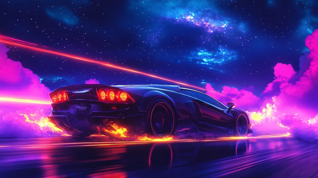 跑车线条飞驰电掣