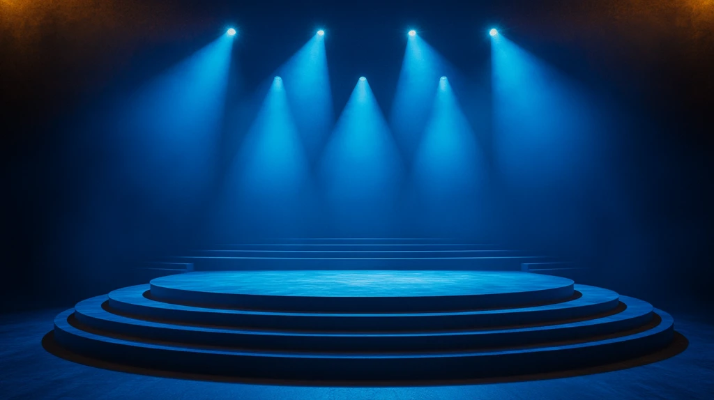 舞台蓝色背景