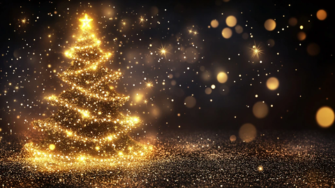 圣诞树创意星光背景