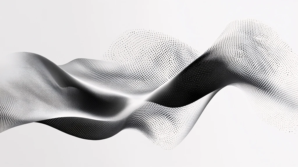 银色梦幻波浪线