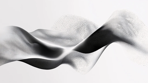 银色梦幻波浪线