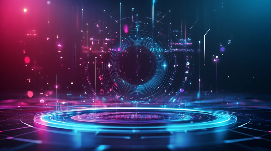 蓝红色科技互联网背景