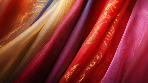 绚丽彩色丝绸