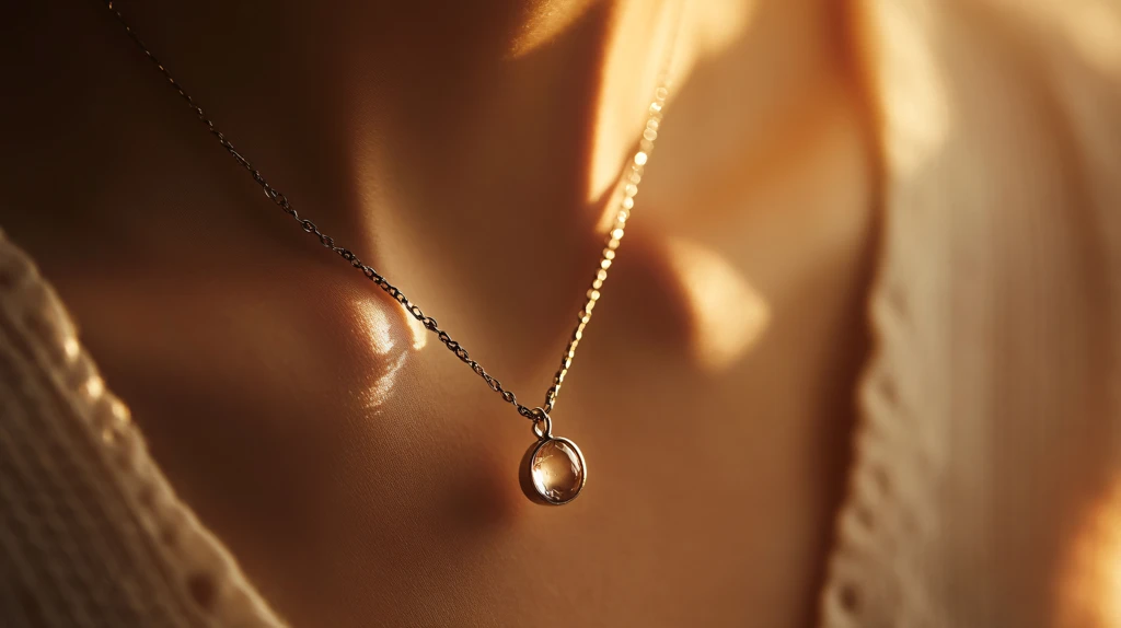 金首饰水滴项链