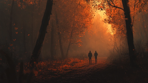 雾色迷茫的秋天
