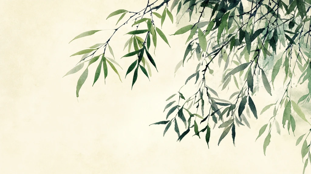 柳树枝叶壁纸