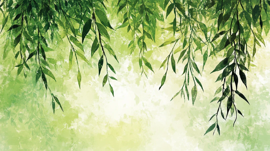 柳树枝叶壁纸