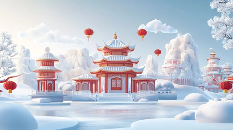 冰雪大世界插画