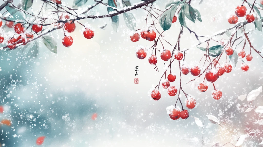落雪的红果