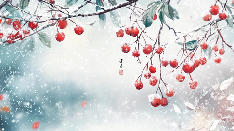 落雪的红果