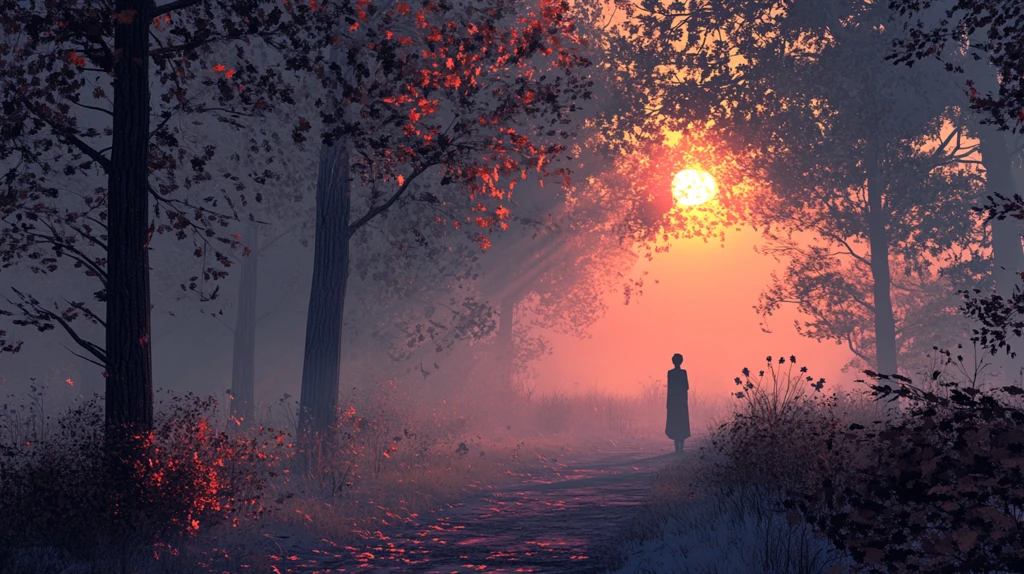 禅境秋夜极品意境插画