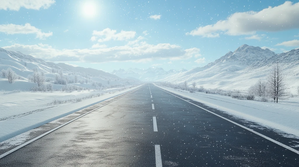 冰天雪地道路