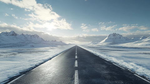 冰天雪地道路