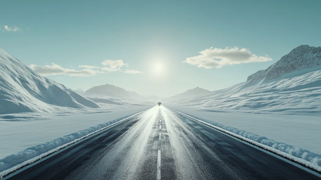 冰天雪地道路
