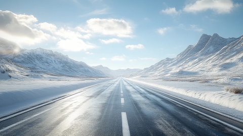 冰天雪地道路