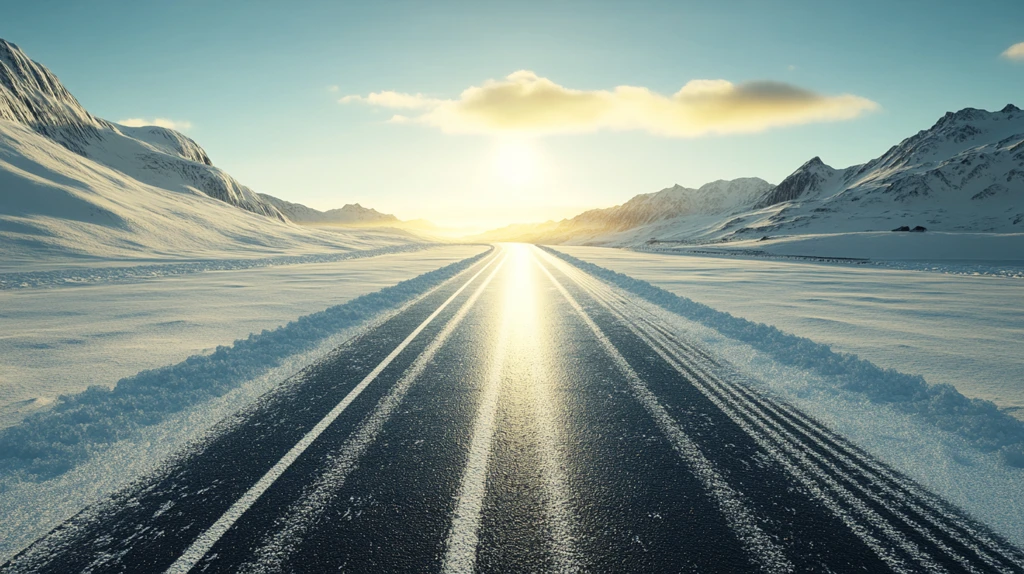 冰天雪地道路