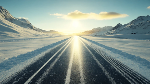 冰天雪地道路