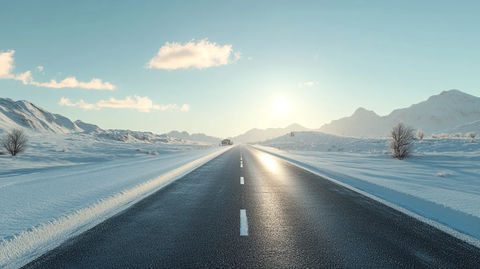 冰天雪地道路