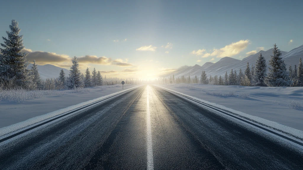 冰天雪地道路