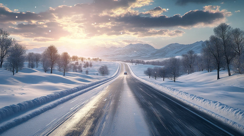 冰天雪地道路