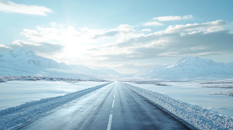 冰天雪地道路