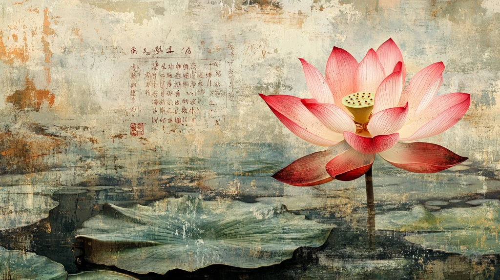 文艺古典莲花壁纸