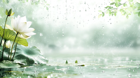唯美意境荷塘