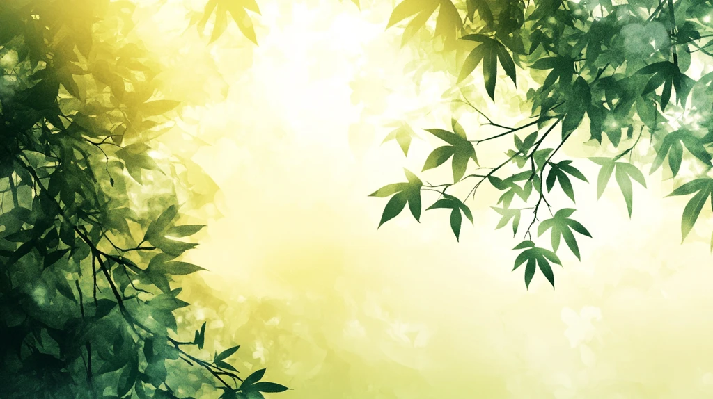 阳光唯美枝叶