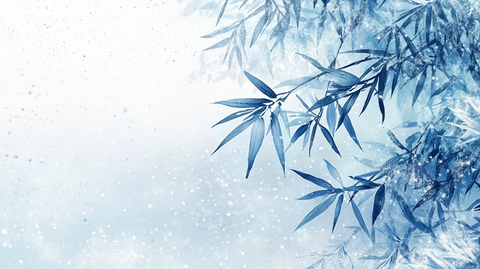 雪压竹枝