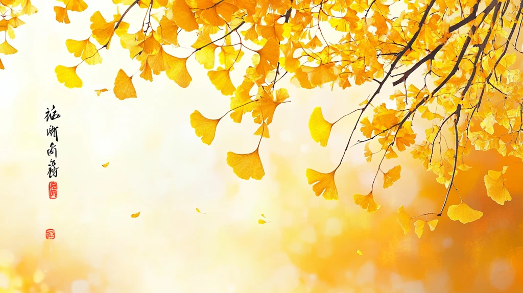 霜降之银杏叶