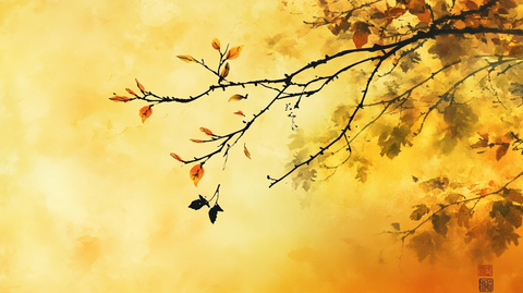 精美水墨秋韵