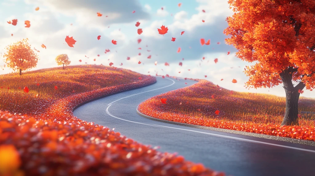 小道秋天唯美小路