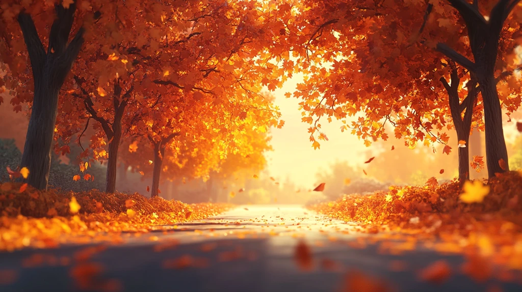 唯美秋景秋天小道