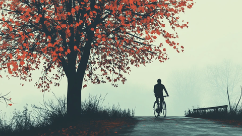 银杏树下的自行车